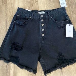 High Waisted Distressed Mom Shorts NWT